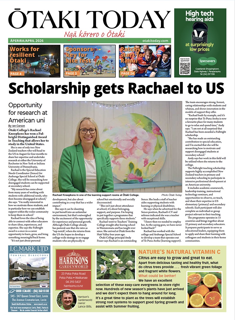 Ōtaki Today March 2026 cover